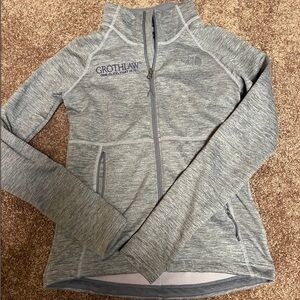 North face embroidered company fleece jacket